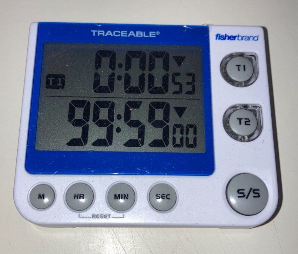 TRACEABLE 5017 Dual Channel Timer: 99 hr 59 min 59 sec Max., 1 sec Min.