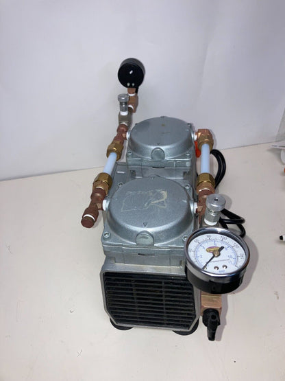 Gast DAA-V515-ED High-Capacity Vacuum Pump, Gauge and Relief 230VAC