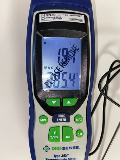 NEW Digi-Sense 20250-91 Dual-Input Data Logging Thermocouple Thermometer