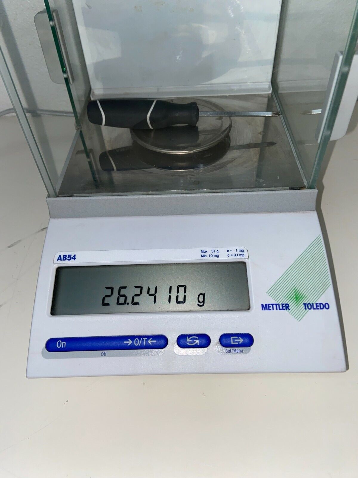 NICE METTLER TOLEDO AB54 LABORATORY SCALE / BALANCE 51g 10 mg with Power Supply