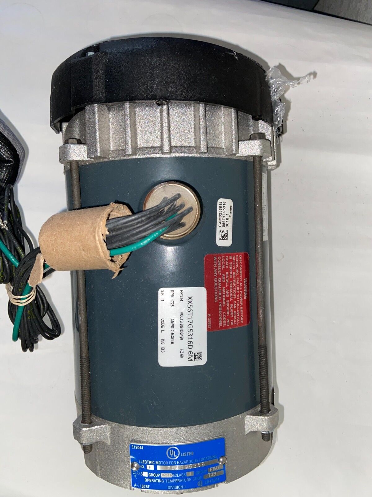 Marathon 56T17G53160 3/4HP 1725RPM 208-230/460VAC Motor