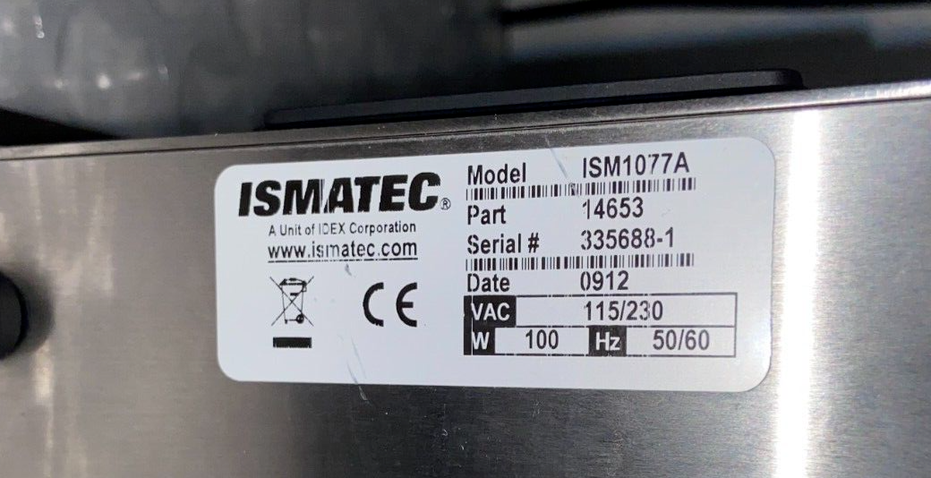 Ismatec ISM1077 Ecoline Peristaltic Pump with 8 Channel Pump Head