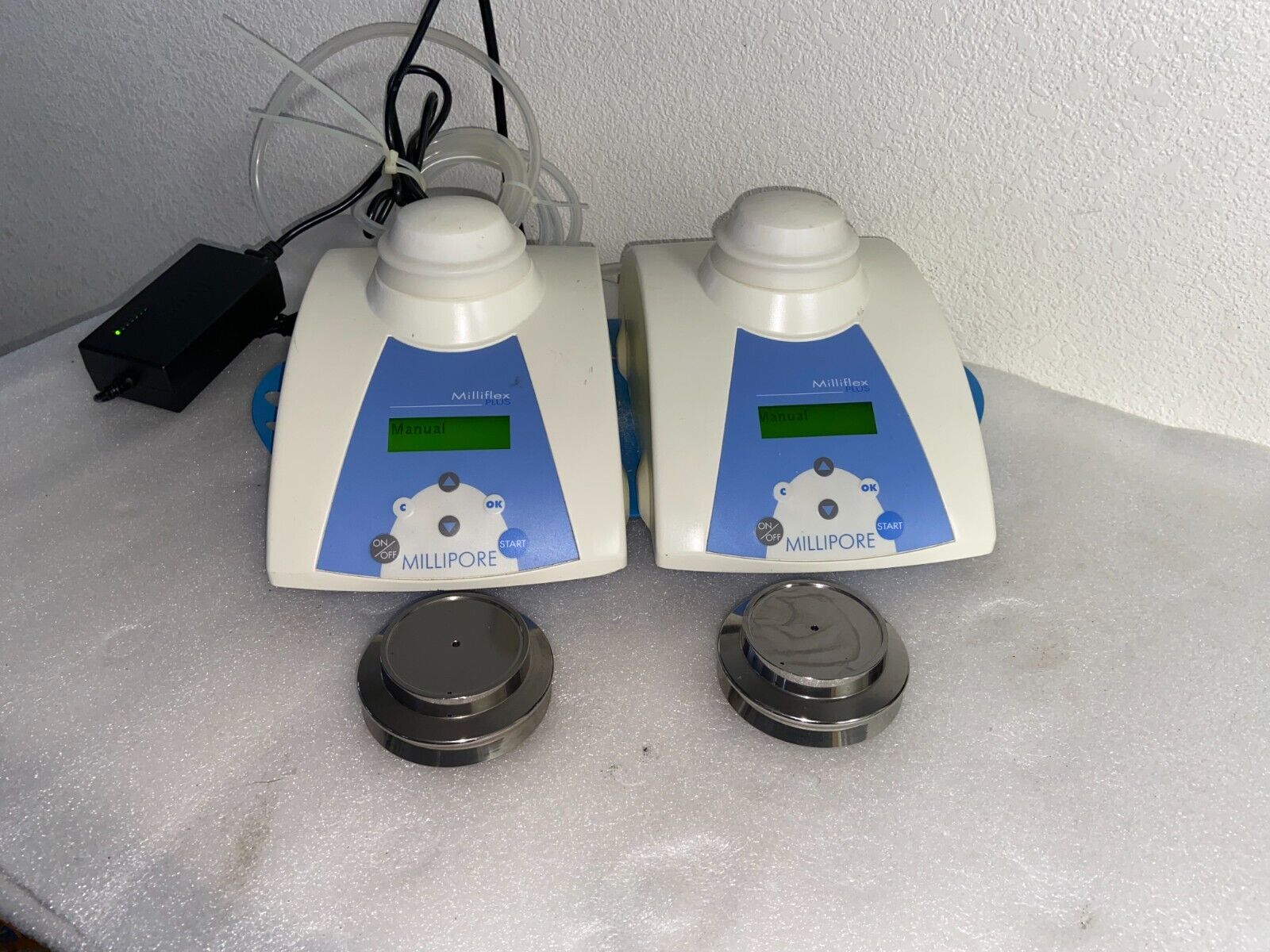 Dual Millipore Milliflex PLUS with Pump Heads and Power Supply