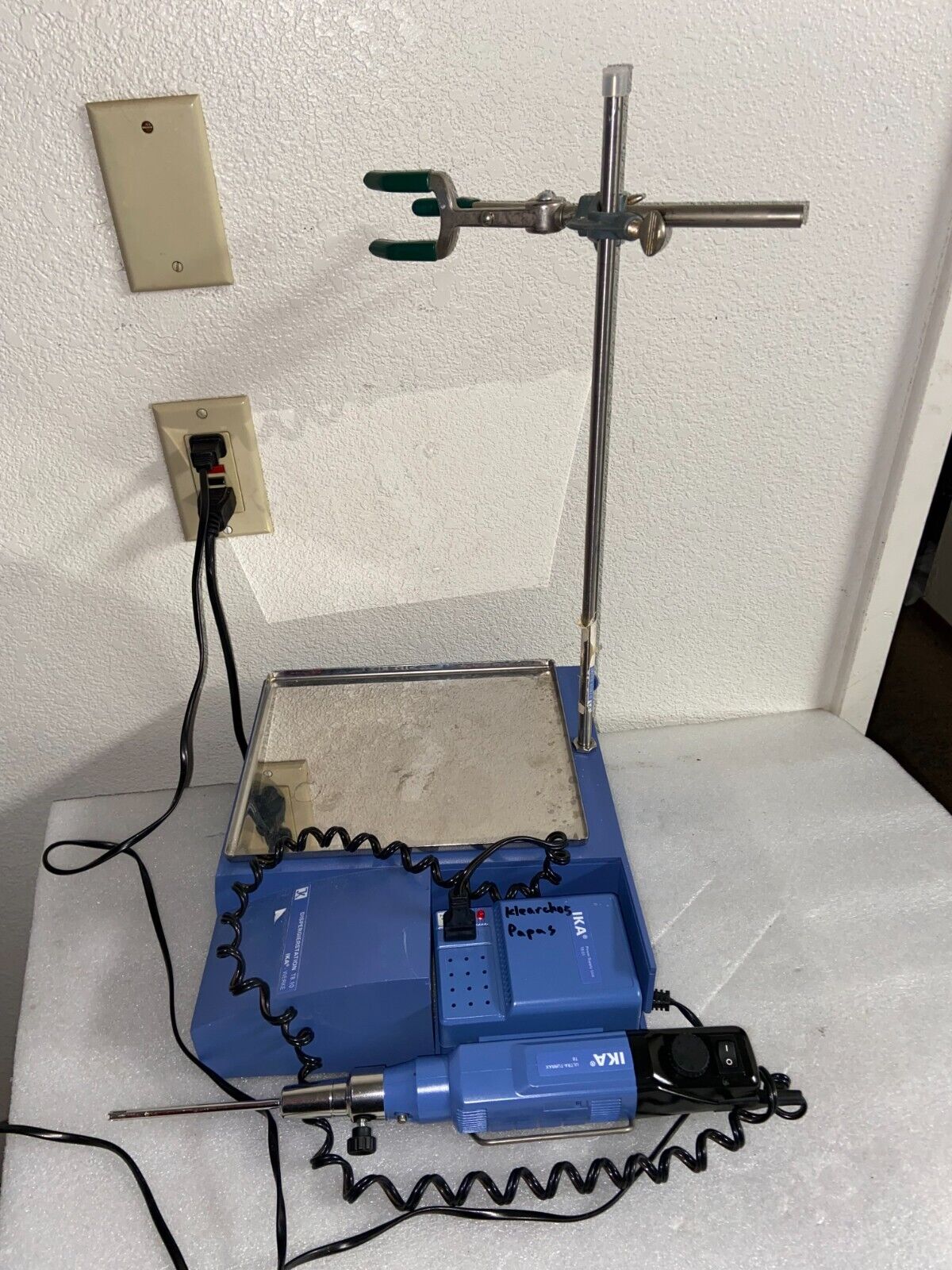 IKA T8 ULTRA-TURRAX HOMOGENIZER WITH T8.01 POWER SUPPLY and TOOL / ELEMENT