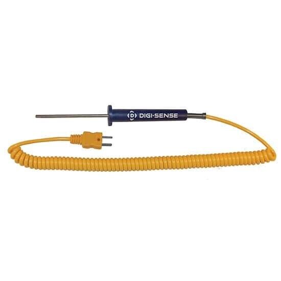 Digi-Sense 08439-62 Compact Thermocouple Probe, 4.5" L, Grounded; Type K