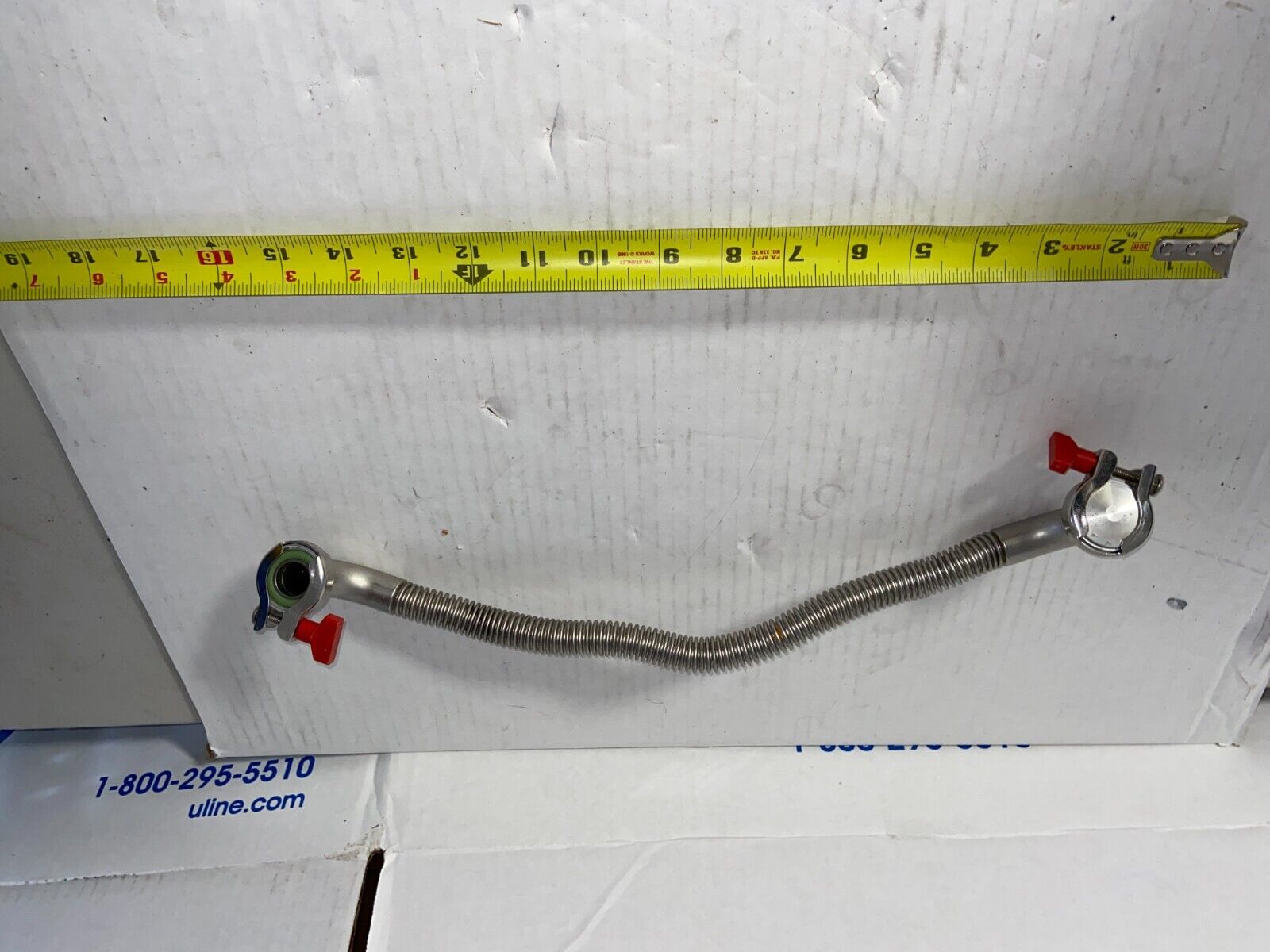 Edwards 18" Flexible Bellows Vacuum Hose with Clamps