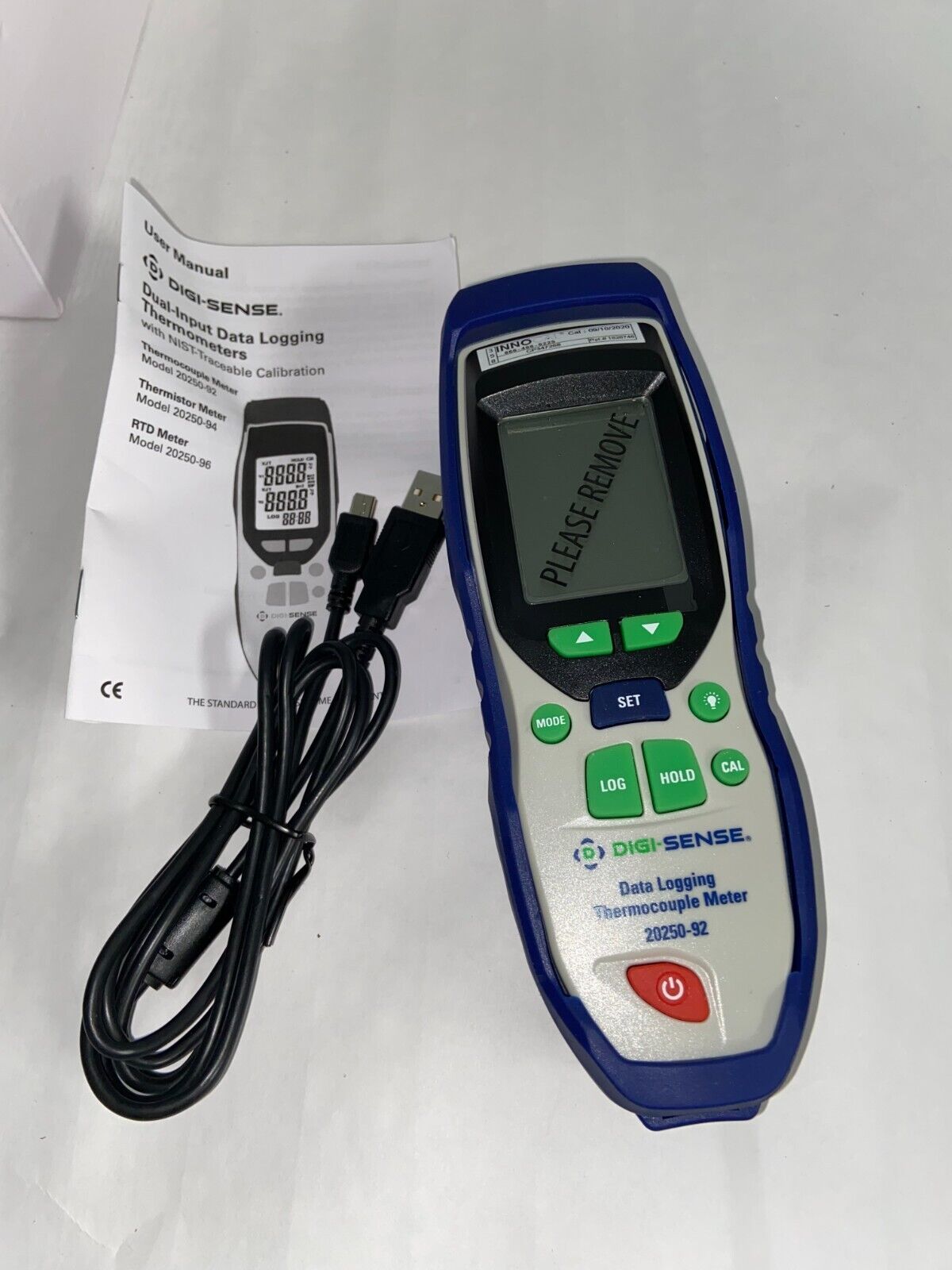 NEW Digi-Sense 20250-92 Dual-Input Data Logging Thermocouple Thermometer