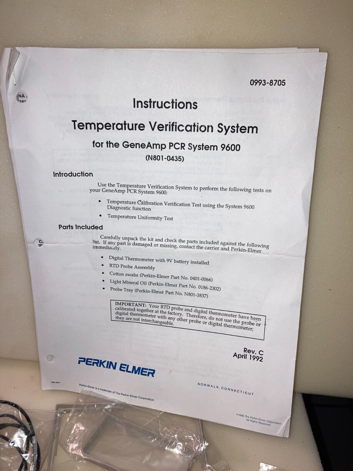 NEW ABI / Applied Biosystems 9700 Temperature Verification System N8010435