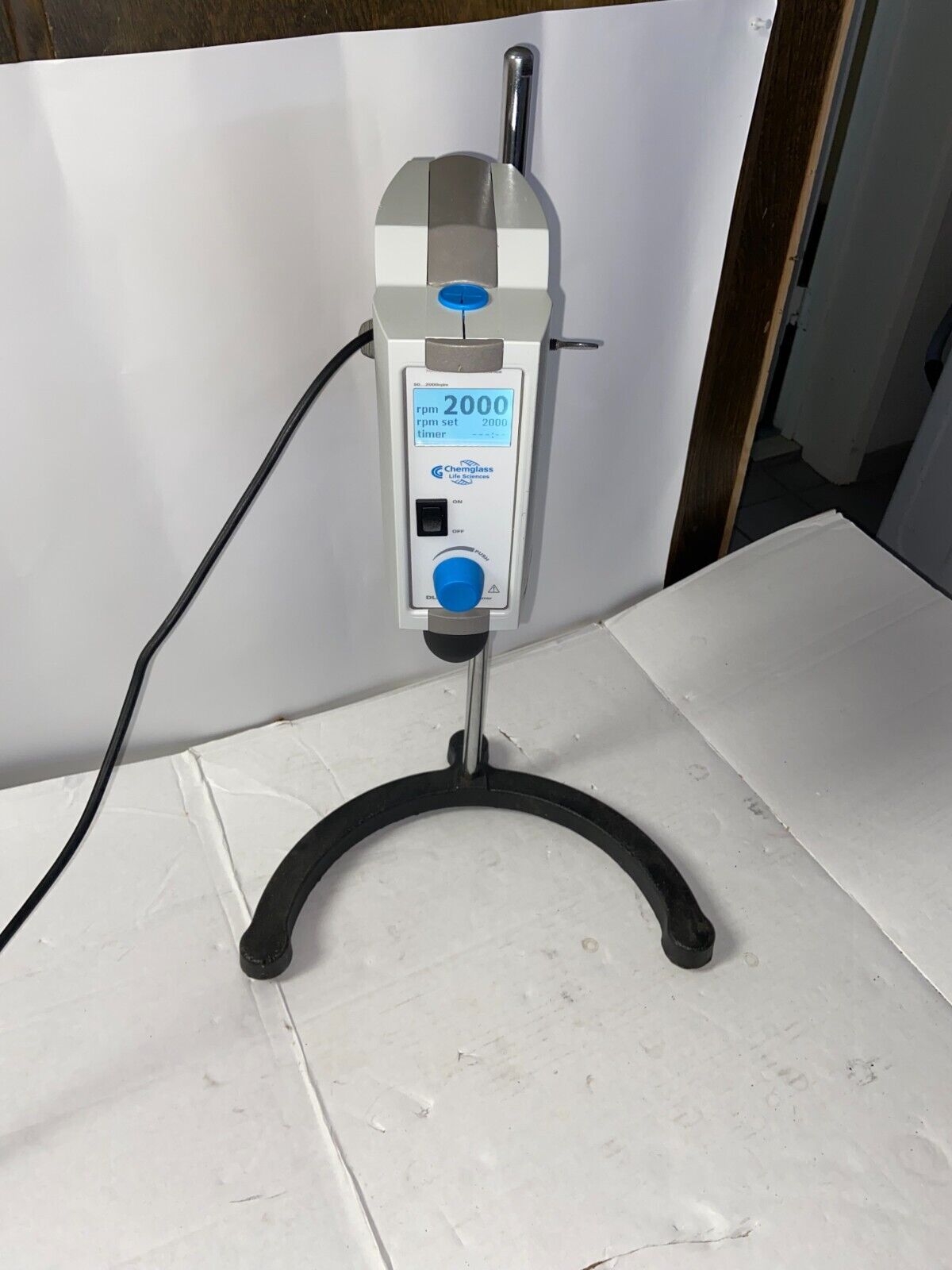 Velp Scientifica F201A0157CG Digital Overhead Stirrer with Stand