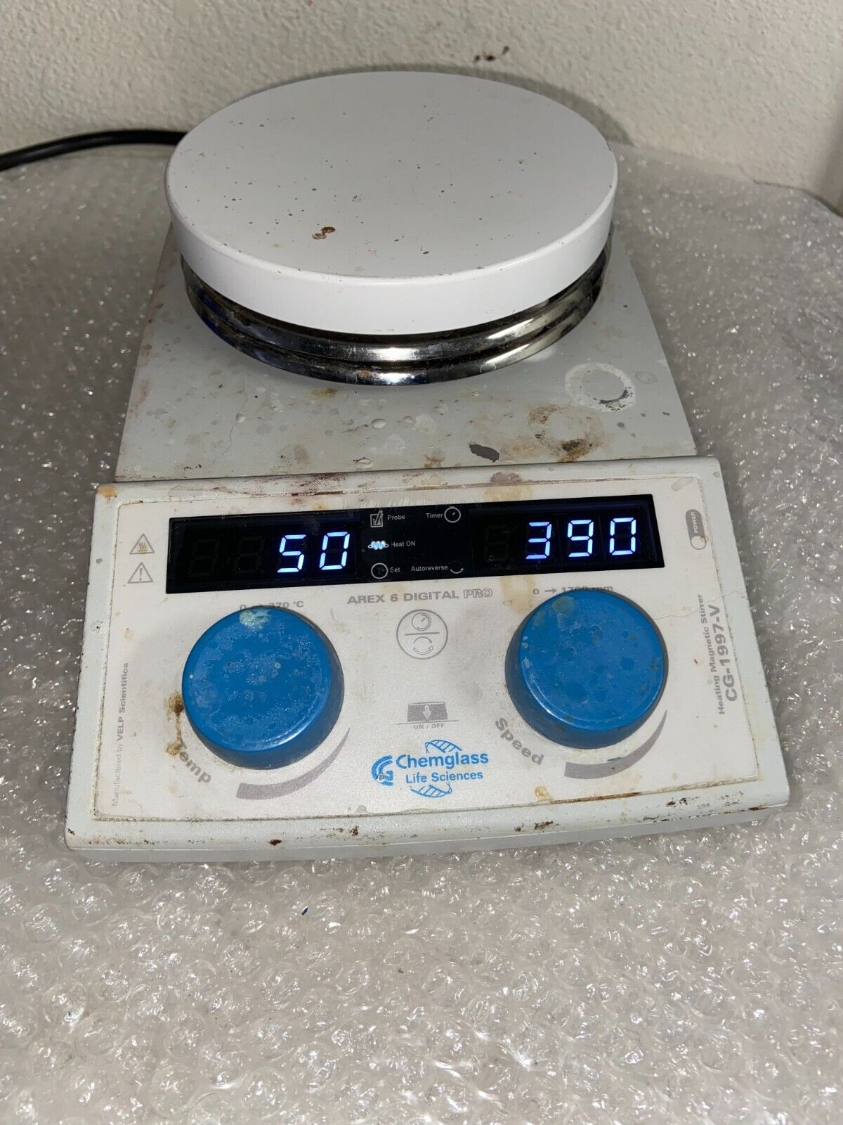 Velp F20510460CG Digital HotPlate Magnetic Stirrer w/ Timer 1500 RPM /340C