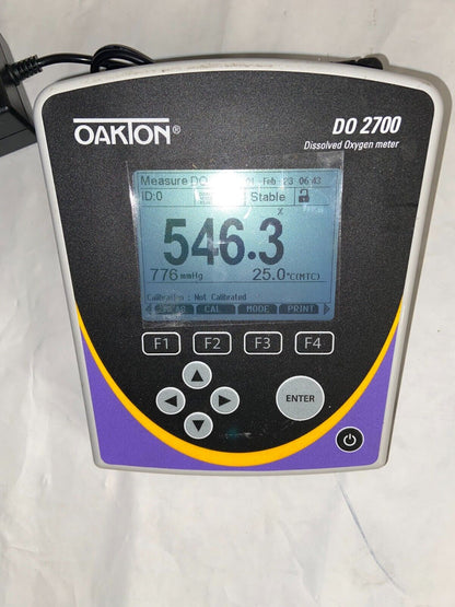 Oakton DO2700 Benchtop Dissolved Oxygen Meter DO 2700 with Power Supply