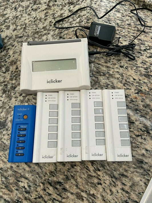 LOT OF 4 Iclicker2 Student Response Remote W/ TMX14 Base Reciever