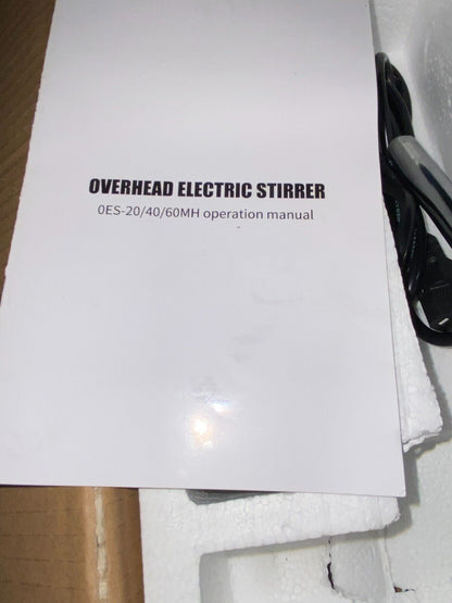 OES20/40 Electric Overhead Stirrer Digital Display Lab Mixer Speed Adjustable