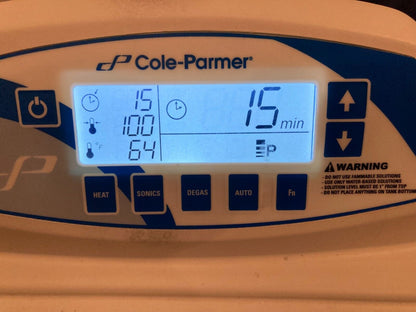 Cole Parmer Model 08895-91 Ultrasonic Bath with Heater & Digital Timer 5.5 gal.