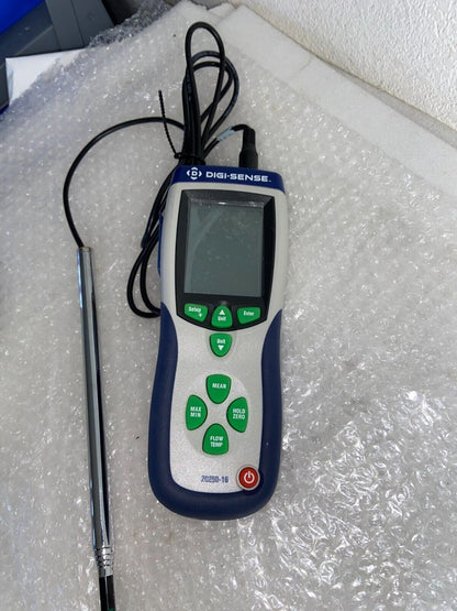 Digi-Sense 20250-16 Hot-Wire Thermoanemometer with Power Supply and Probe