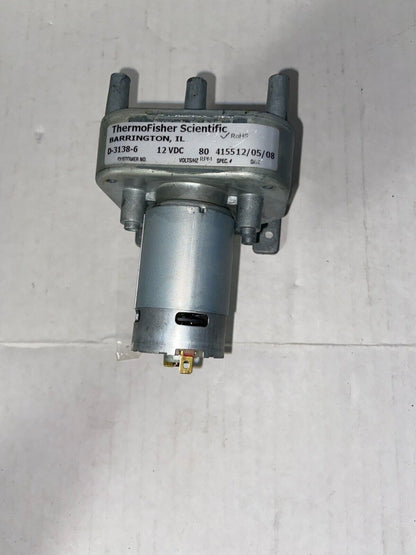 80 RPM Barnant / Masterflex / Fisher Scientific 12VDC Gear Motor D-3138-6