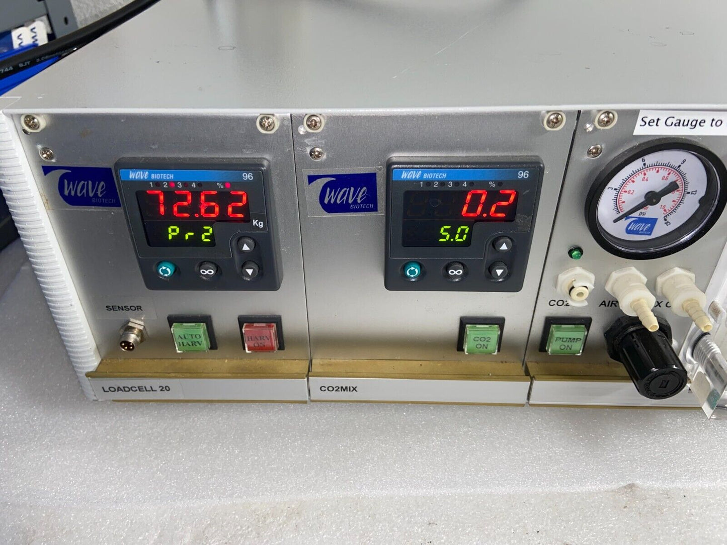 Wave Biotech LOADCELL 20 / CO2MIX Air Mixture Monitor Controller BASE20/50