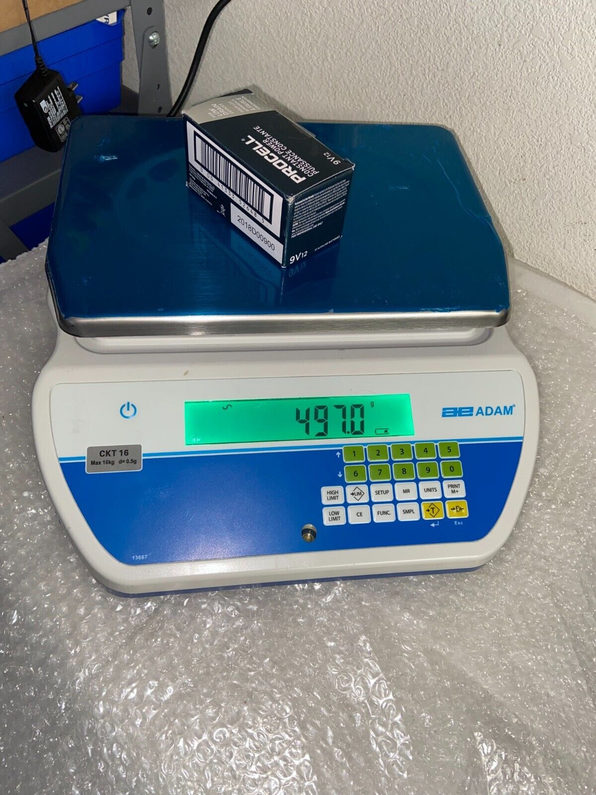 Adam Equipment Ckt16 Compact Bench Scale,Digital,35 Lb. Cap.