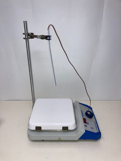 Cole-Parmer StableTemp Digital Ceramic Hot Plate, 7" x 7" w/ Probe & Support Rod