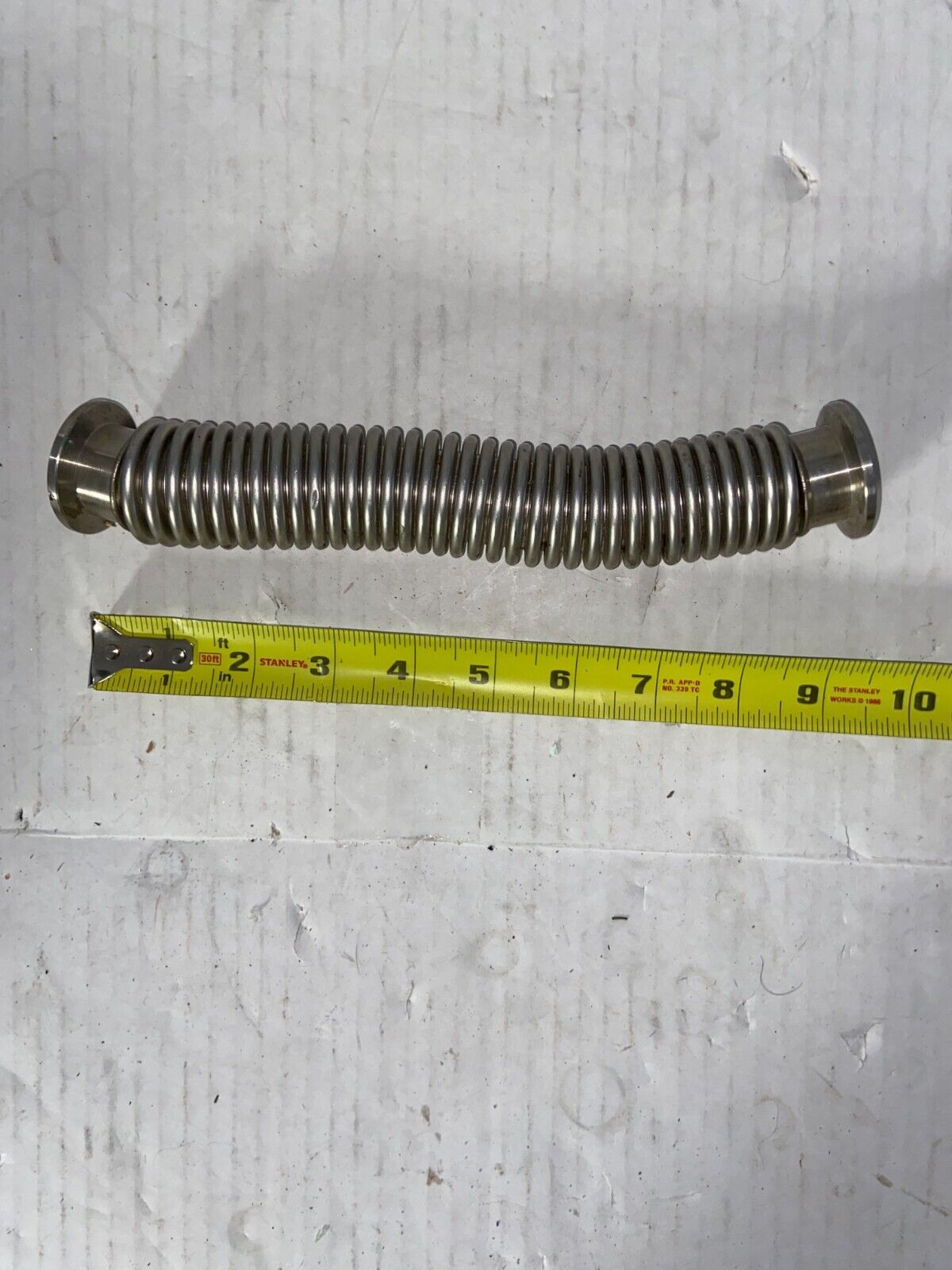 Edwards 10" Flexible Bellows Vacuum Hose with Clamps