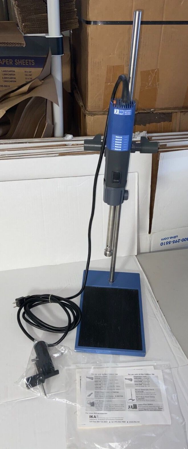 IKA T25 Homogenizer w/ S25N-25G Dispersing Element /Tool and Stand  to 25000 RPM