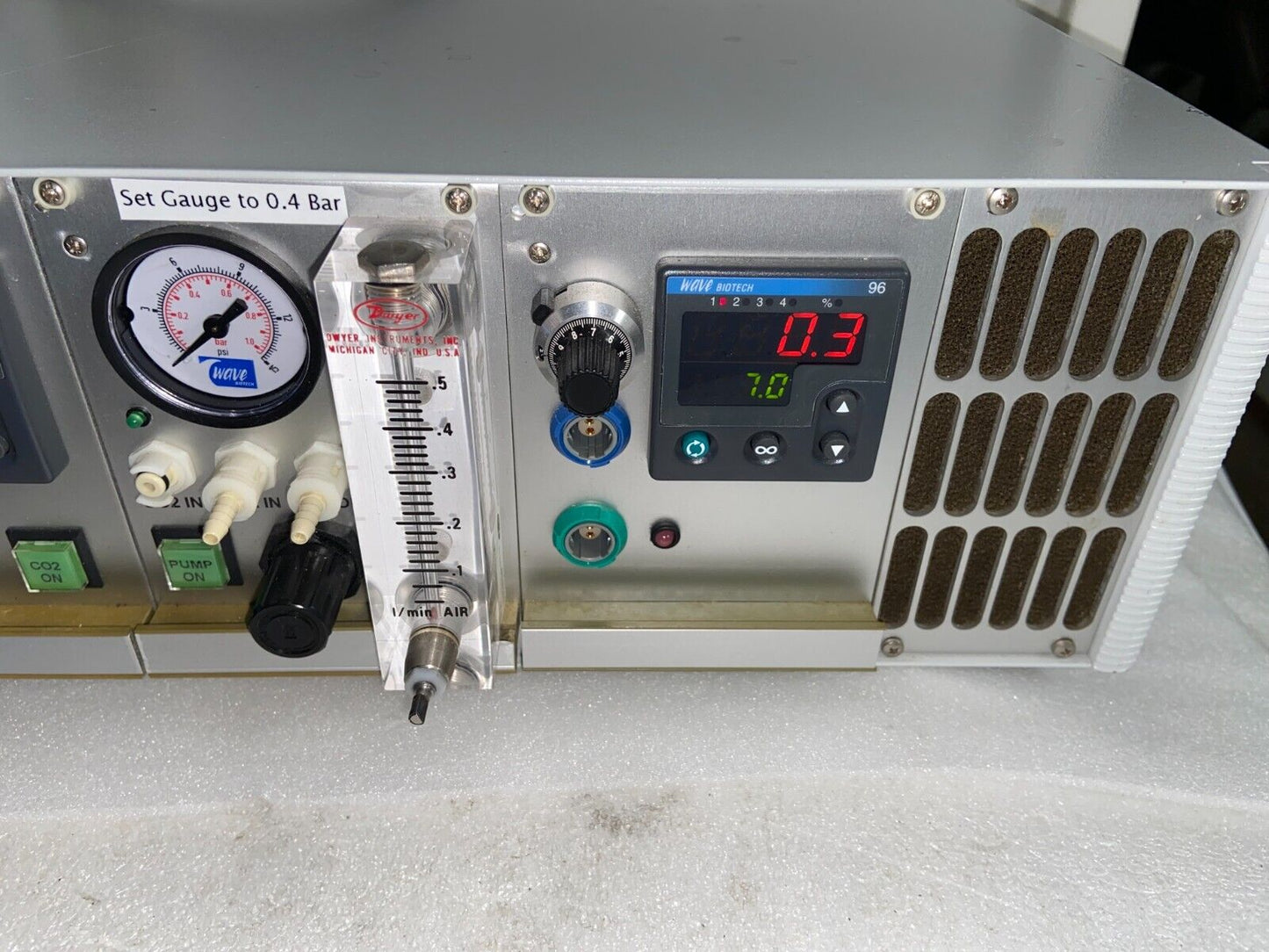 Wave Biotech LOADCELL 20 / CO2MIX Air Mixture Monitor Controller BASE20/50