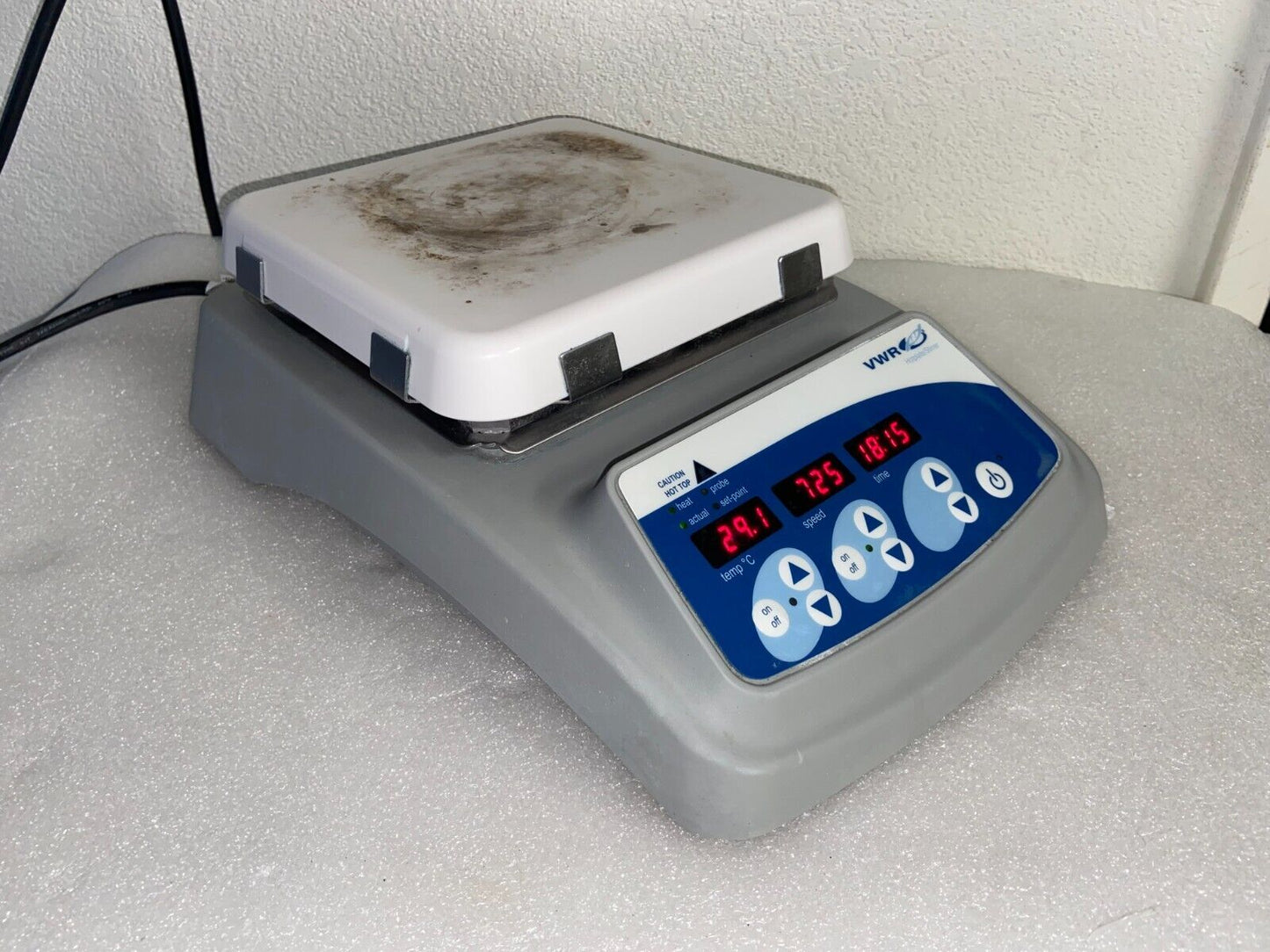 VWR Digital Display 7X7 Ceramic Top Magnetic Lab Stirrer with Timer 97042-714