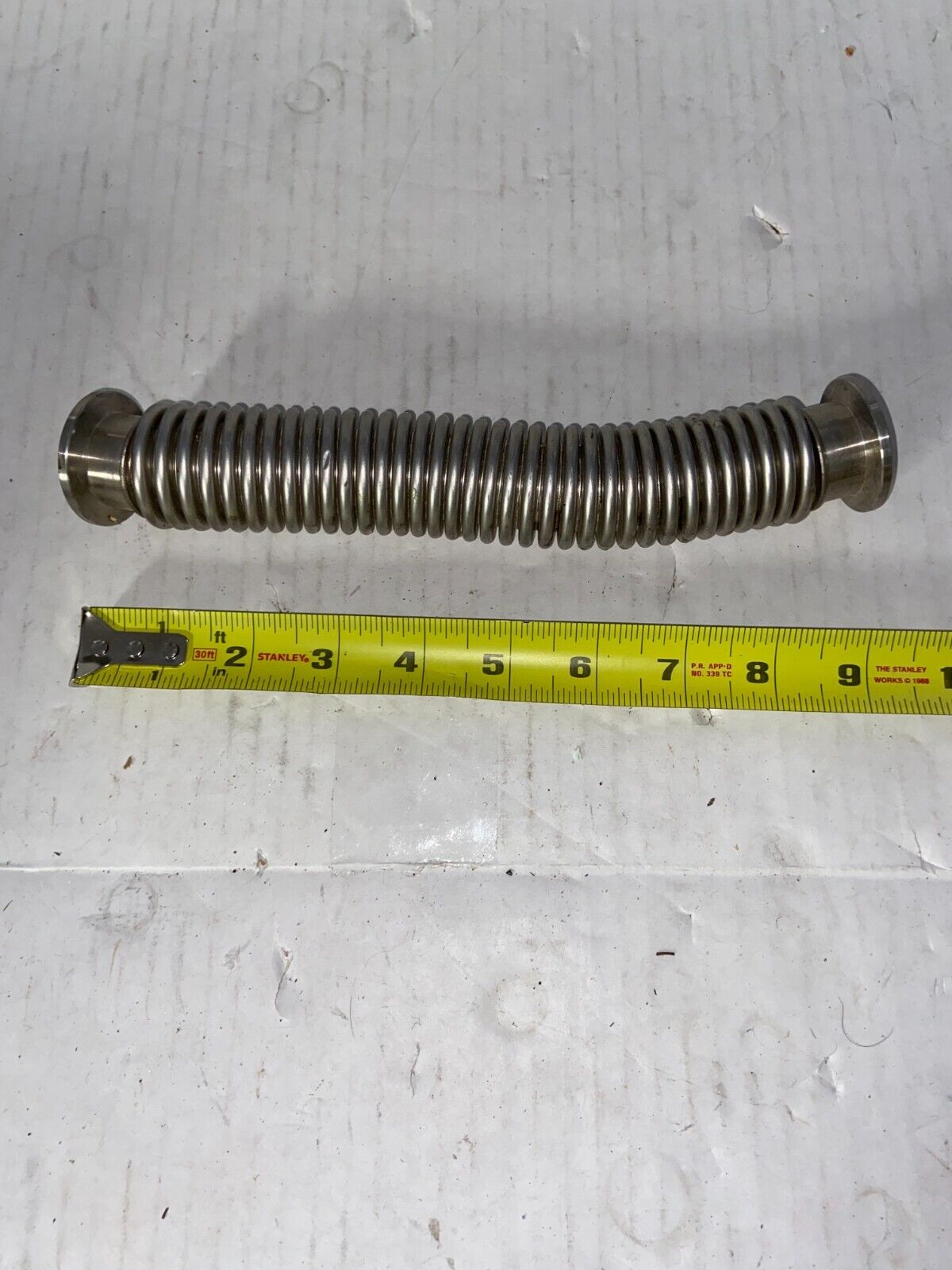 Edwards 10" Flexible Bellows Vacuum Hose with Clamps