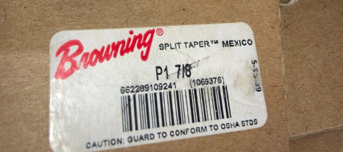 NEW BROWNING SPLIT BUSHING, P1 7/8, 1-7/8" ID, 3" OD, 3/16" KEYWAY