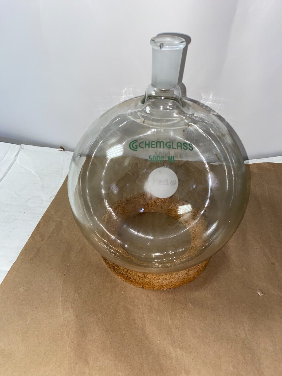 Chemglass 5000 mL Round Bottom Boiling Flask