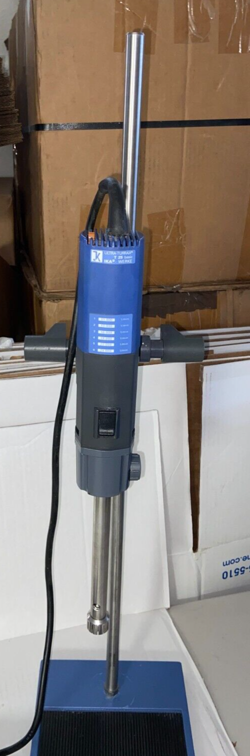 IKA T25 Homogenizer w/ S25N-25G Dispersing Element /Tool and Stand  to 25000 RPM