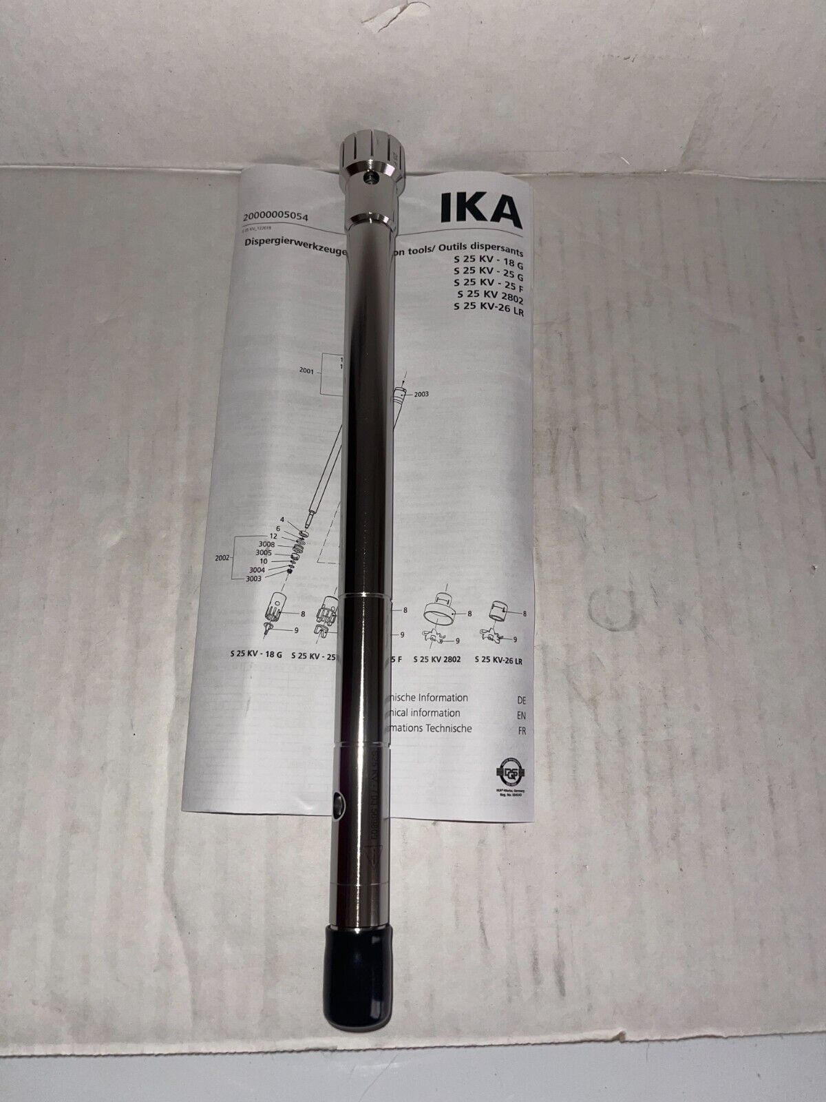 NEW IN BOX IKA 2404000 S 25 KV - 25 F Dispersing Element for IKA T25 Digital